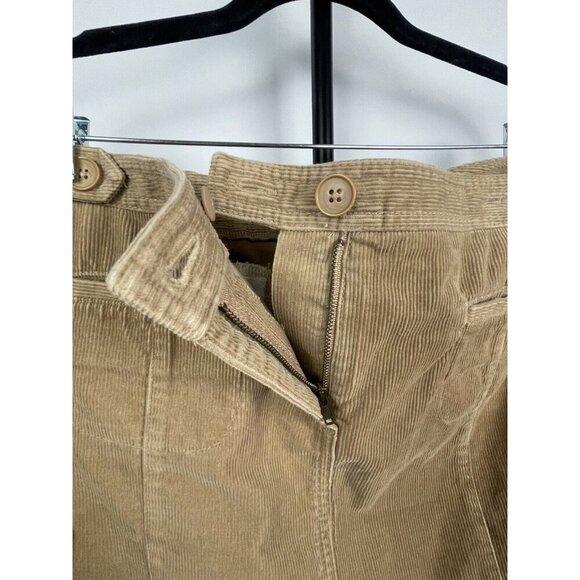 Ann Taylor Loft Tan Corduroy Soft Flap Pocket Mini Skirt Size 6 - Picture 6 of 8